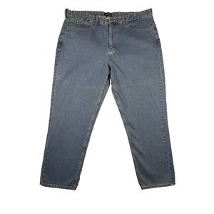 Basic Editions Men's 42x30 Blue Denim Relaxed Straight Leg Jeans SEE DESCRIPTION